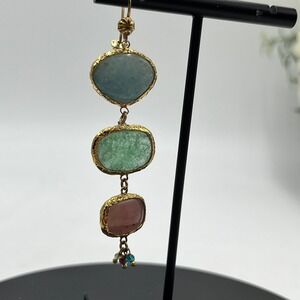 Gas Bijoux Silene Multicolor Stone Green‎ Gavana Onyx Tulita Quartz Earring Read